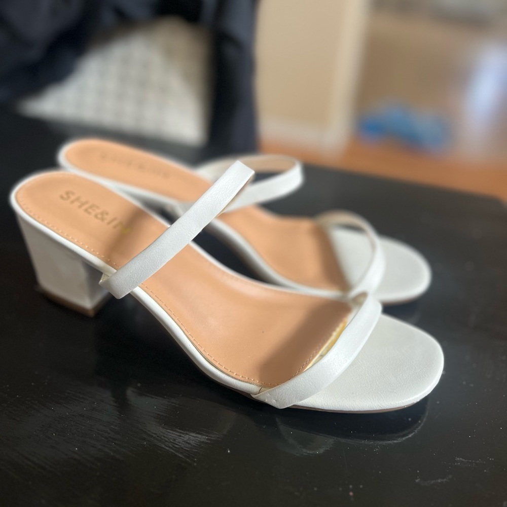 White Strappy Heels